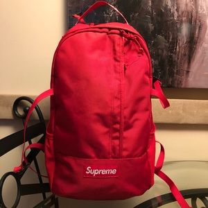 Supreme red box logo backpack